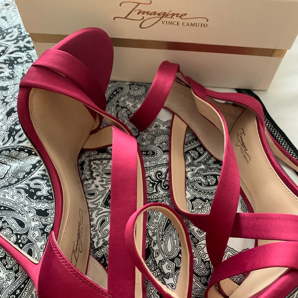 Deep Berry Satin stilettos